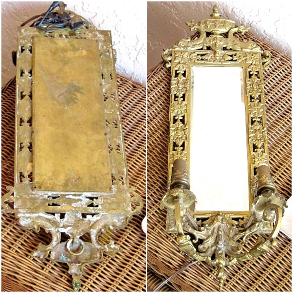 Early 1900's, Beveled Glass Sconce Pair